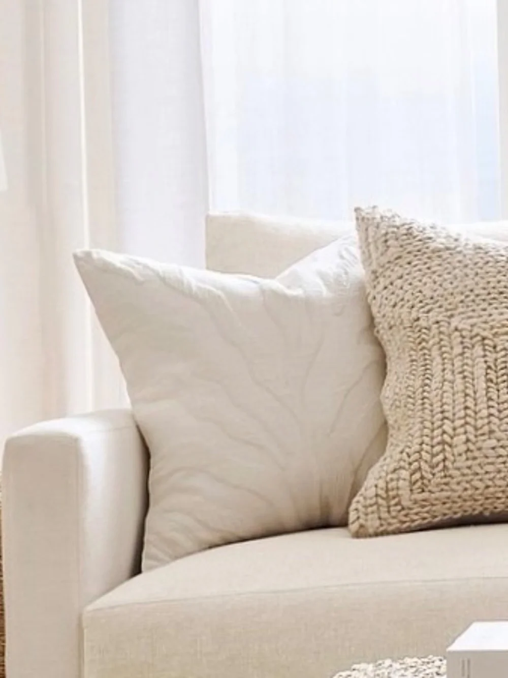 NEW! Pottery Barn Linen & Cotton Atlantic Applique Pillow Covers Set of 2
